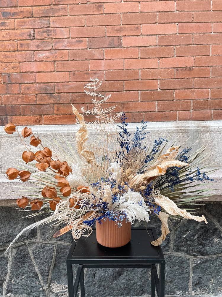 XL dehydrated foliage arrangement on base